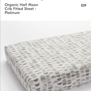 West Elm Half Moon Fitted Crib Sheet